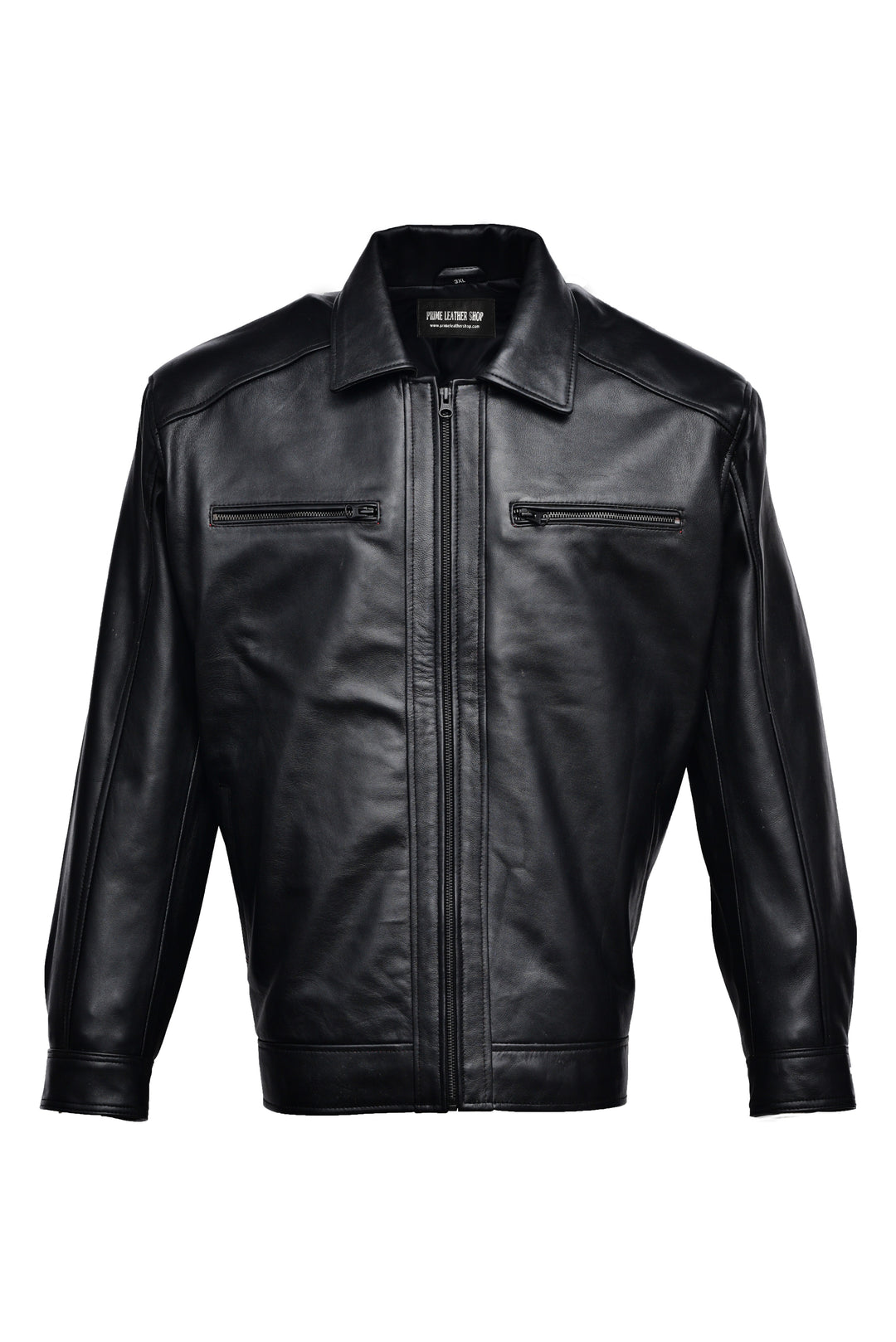 Musk Black Bomber Leather Jacket - Primeleathershop