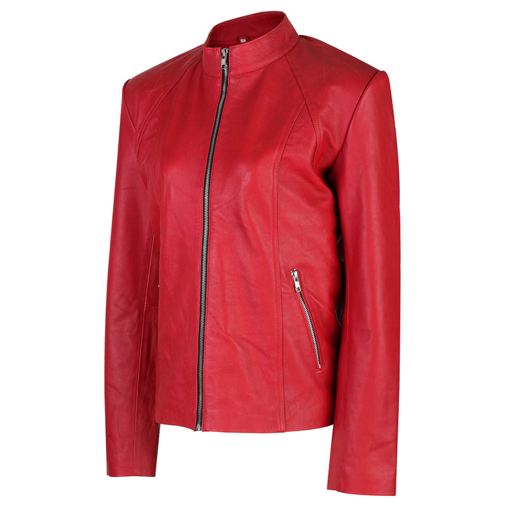 red leather jacket