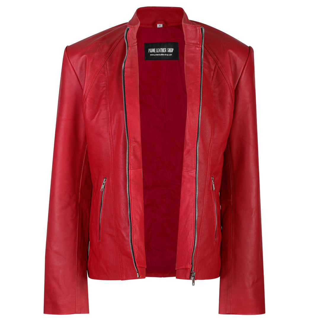 red leather jacket