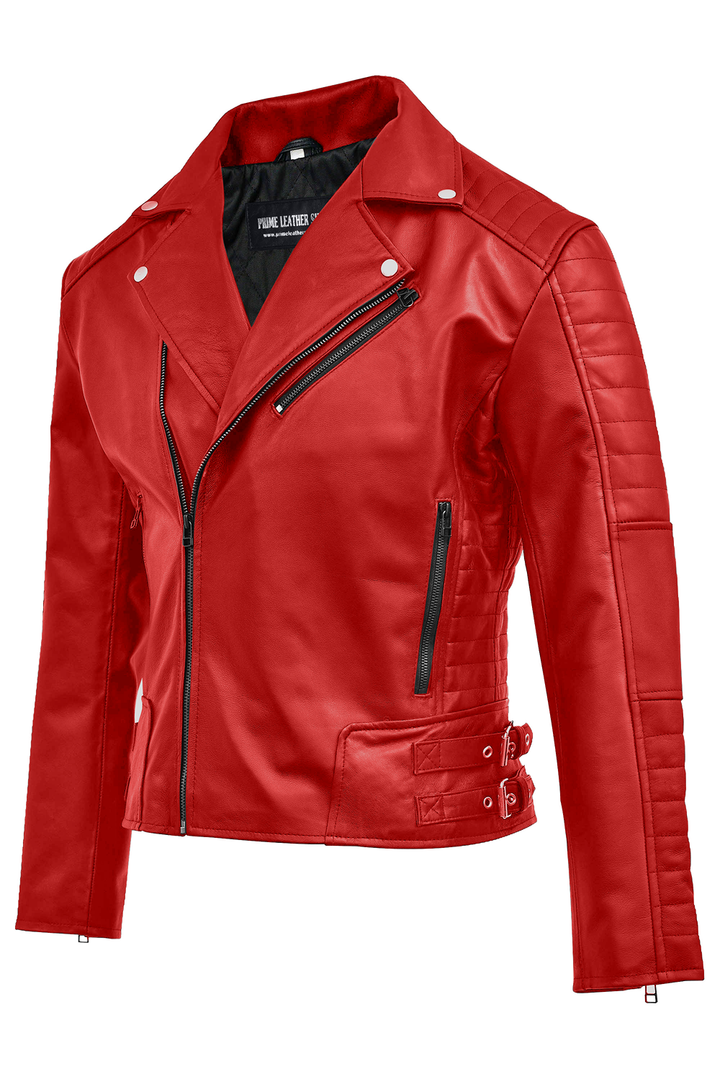 red leather jacket