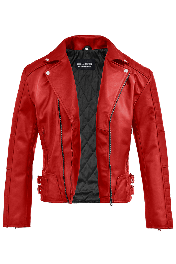 red leather jacket