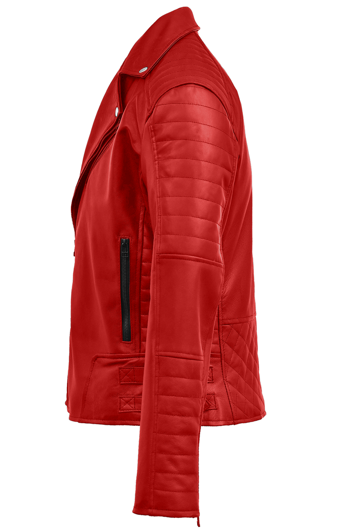 red leather jacket