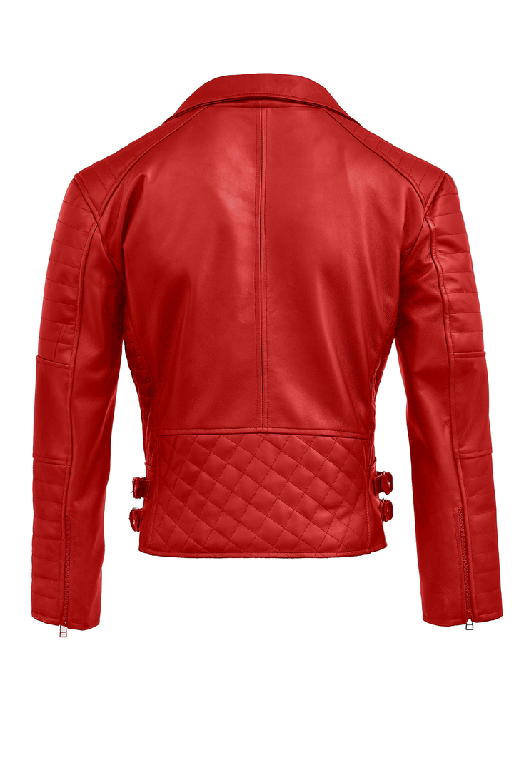 red leather jacket