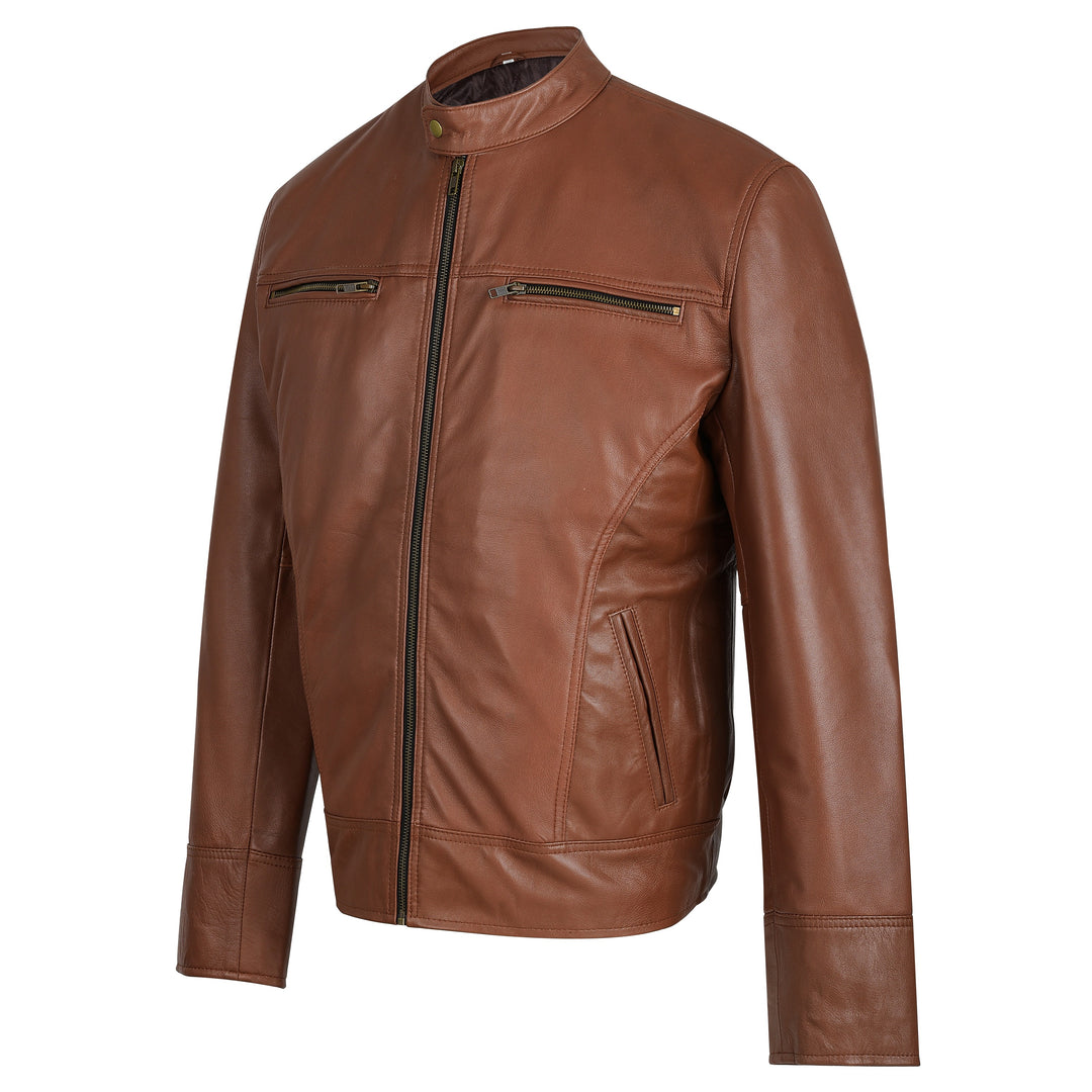 Brown leather jacket