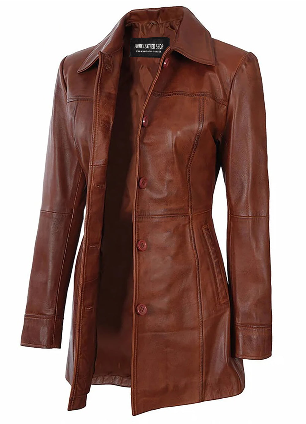 brown Leather coat