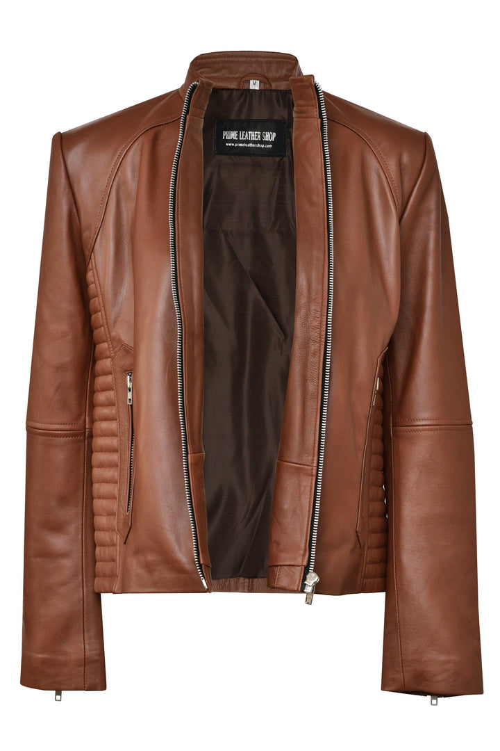 Swifties Brown Leather Jacket - Primeleathershop