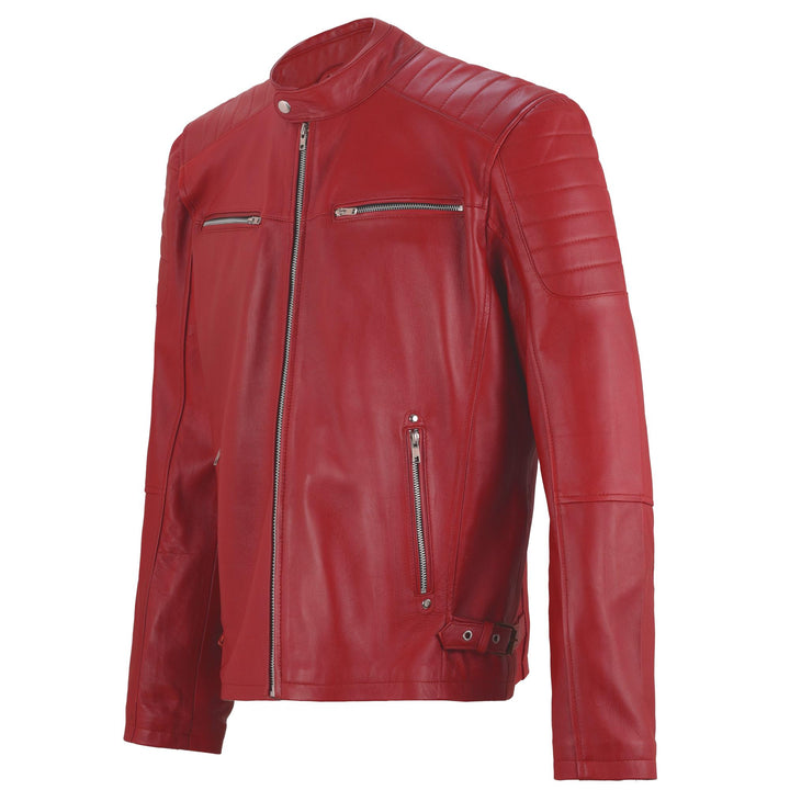 Classic Red Leather Jacket 