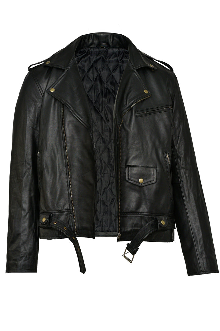 Terminator Biker Leather Jacket - Primeleathershop