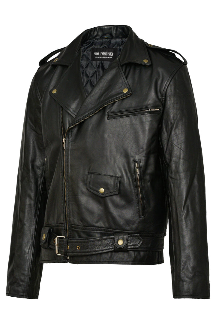 Terminator Black Biker Leather Jacket