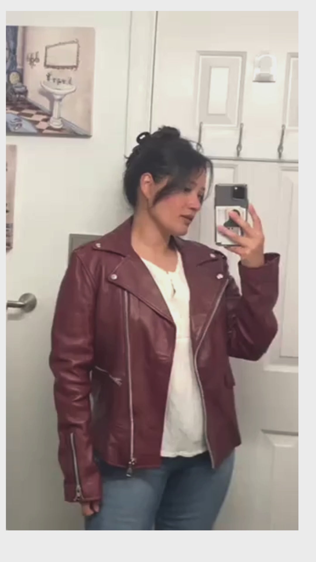 Leather jacket women